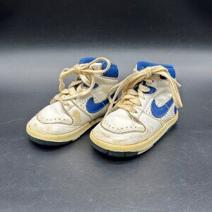 1987 Nike Delta Force Toddler Baby Shoes Blue High Top Sneakers Size 4 READ Vtg